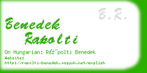 benedek rapolti business card